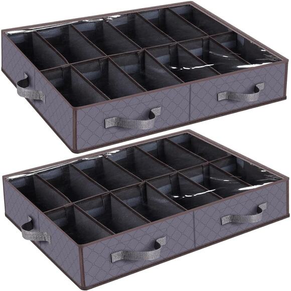 Anyoneer Under Bed Shoe Storage Organizer, Set of 2 - Picture 1 of 3